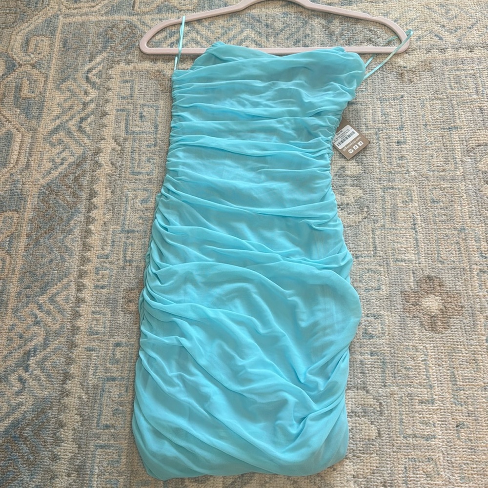 Strapless Light Blue Tic Toc dress in size S New with tags